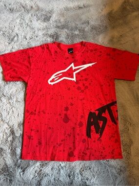 Alpinestars Red Graphic mens Short Sleeve Tee